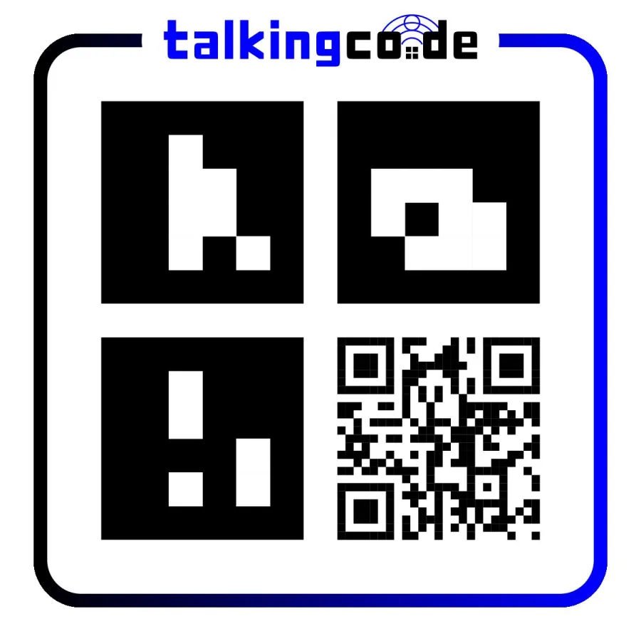 Die Meinung des Entwicklers als AR-Hologramm gibt es nach dem Scan dieses talking codes.