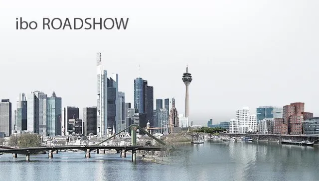 Frankfurt/Offenbach und Düsseldorf sind die ersten Ziele der ibo Roadshow 2016 Bild: Frankfurt/Offenbach und Düsseldorf sind die ersten Ziele der ibo Roadshow 2016