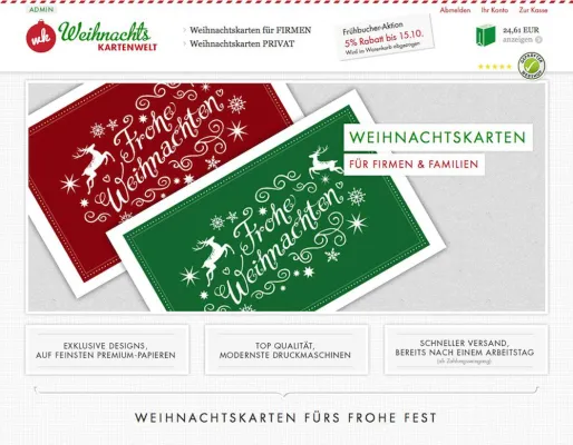 Bild: Jetzt schon an die Weihnachtspost denken - Individuell gestaltbare Karten zum Fest in Profi-Qualität