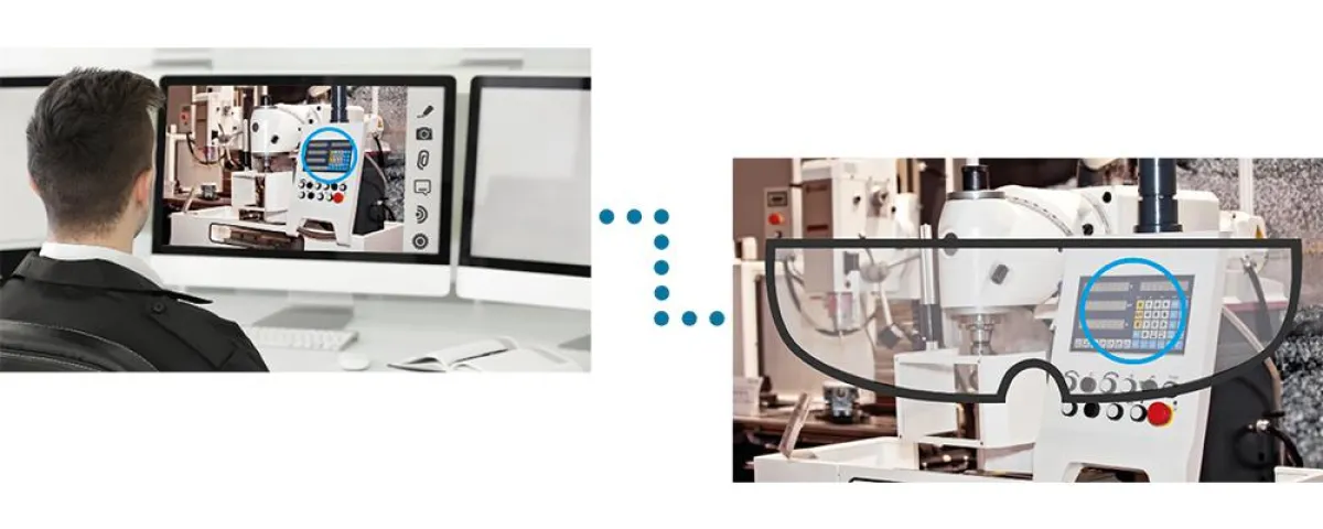 Übertragung des Sichtfeldes mit Hilfe einer Datenbrille