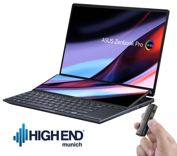 Bild: "audioDOMAIN powered by ASUS" auf der HIGH END