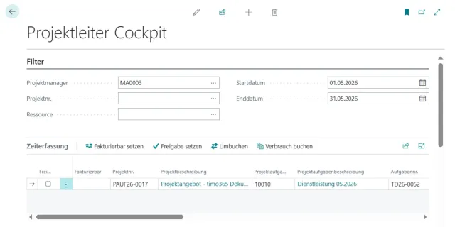 Bild: Einfach abrechnen für IT-Dienstleister: Projektleiter-Cockpit
