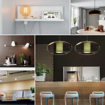 Bild: Leuchtende Looks & Styles für die Traumküche – Lampenwelt.de stellt vor: Lichtideen rund um Herd & Esstisch