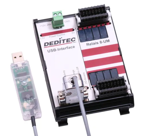 Bild: Flexibles USB-Modul mit 8 Umschalt Relais