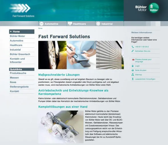 Bühler Motor mit neuem Internetauftritt Bild: Bühler Motor mit neuem Internetauftritt