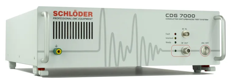 EMV-Testsystem für leitungsgeführte Störgrößen nach IEC 61000-4-6 Bild: EMV-Testsystem für leitungsgeführte Störgrößen nach IEC 61000-4-6