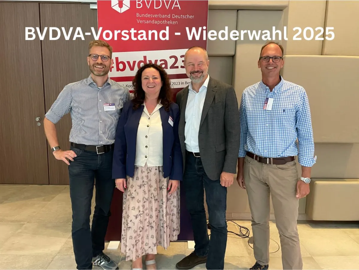 v.l.: Heinrich Meyer, Marion Wüst, Dirk Düvel, Roland Helle (© BVDVA)