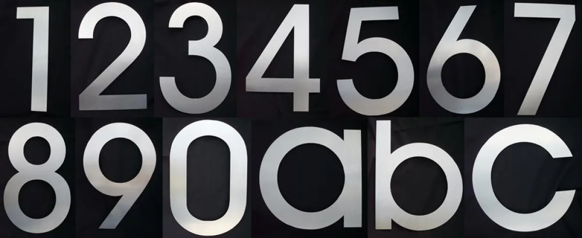 Edelstahl Hausnummern MAXI 3XL - Höhe 30 cm