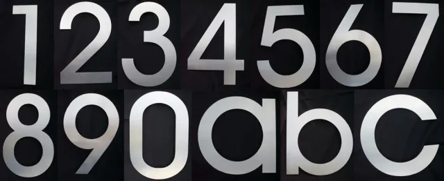 Bild: Edelstahl Hausnummern in der Größe 3XL