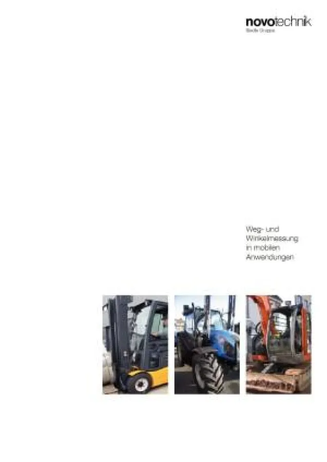 Kleiner Flyer mit interessanten Infos: Weg- und Winkelmessung in mobilen Anwendungen (Foto: Novotechnik)