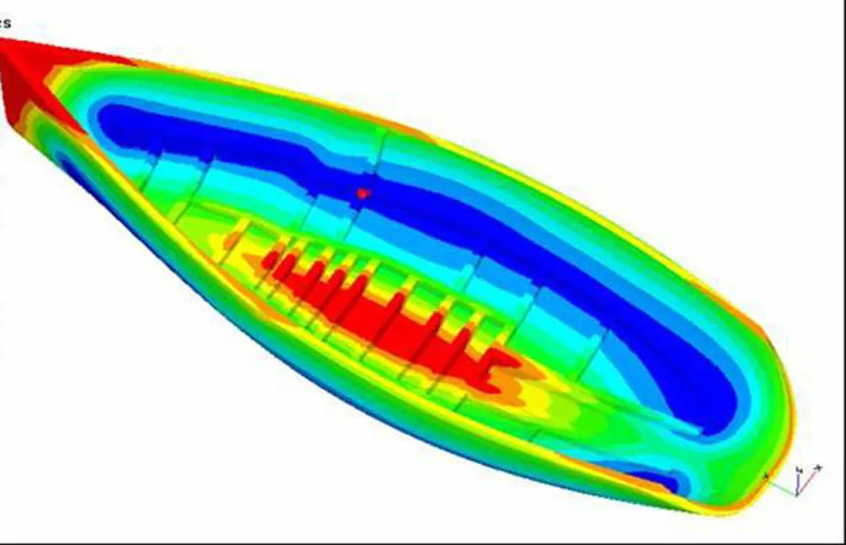 Simulation des Füllvorganges mit der Software PAM-RTM von ESI Group
