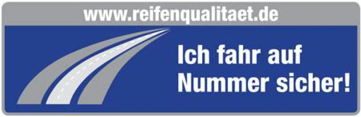 Logo der Kampagne Reifenqualität - Ich fahr auf Nummer sicher
