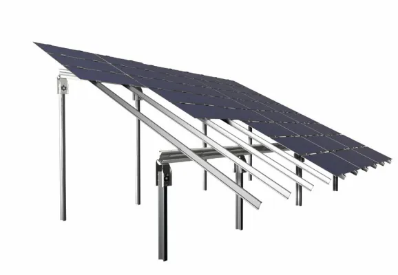 Bild: HABDANK „FA DUO“das neuentwickelte 2-Pfosten-Montagesystem für Solarkraftwerke
