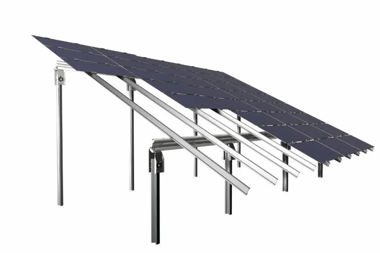 Bild: HABDANK „FA DUO“das neuentwickelte 2-Pfosten-Montagesystem für Solarkraftwerke