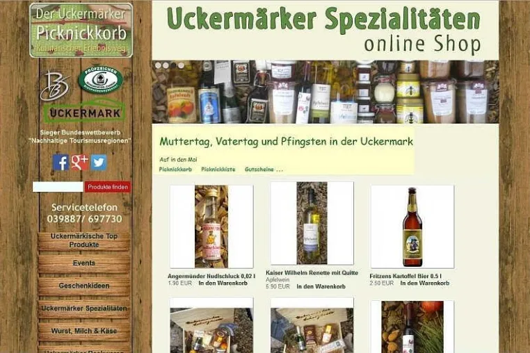 Bild: Uckermärker Spezialitäten: endlich weltweit und rund um die Uhr