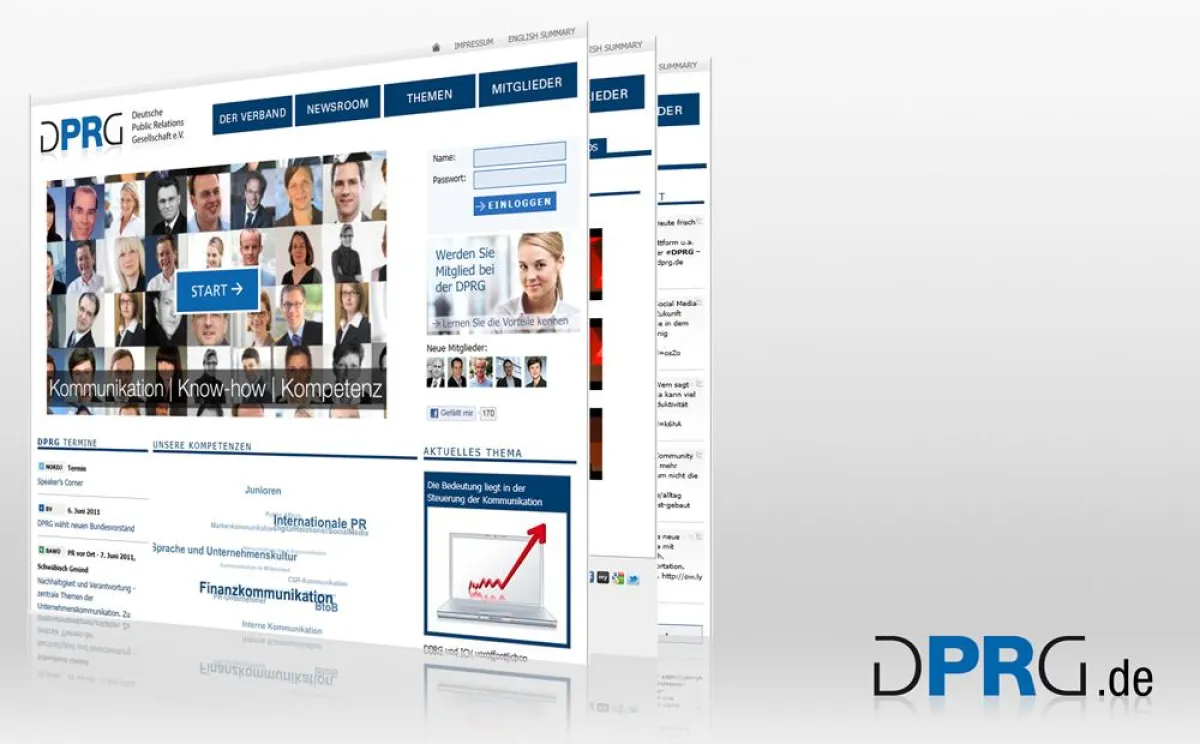 Die neue Website der DPRG wurde von der Outline - Online Medien GmbH realisiert