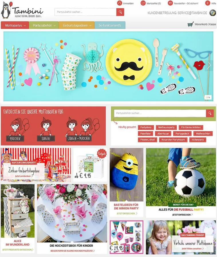 Der Online-Shop Tambini.de läuft jetzt unter MANK-Regie weiter