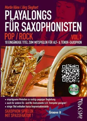 Bild: Die CD-Ausgabe Playalongs für Saxophonisten Vol. 1 wird jetzt als Print-Ausgabe mit CD herausgegeben