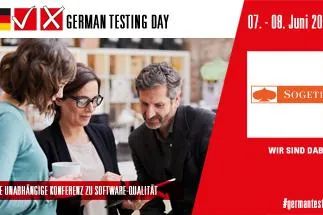 Sogeti als Platin Partner auf dem German Testing Day 2018 Bild: Sogeti als Platin Partner auf dem German Testing Day 2018