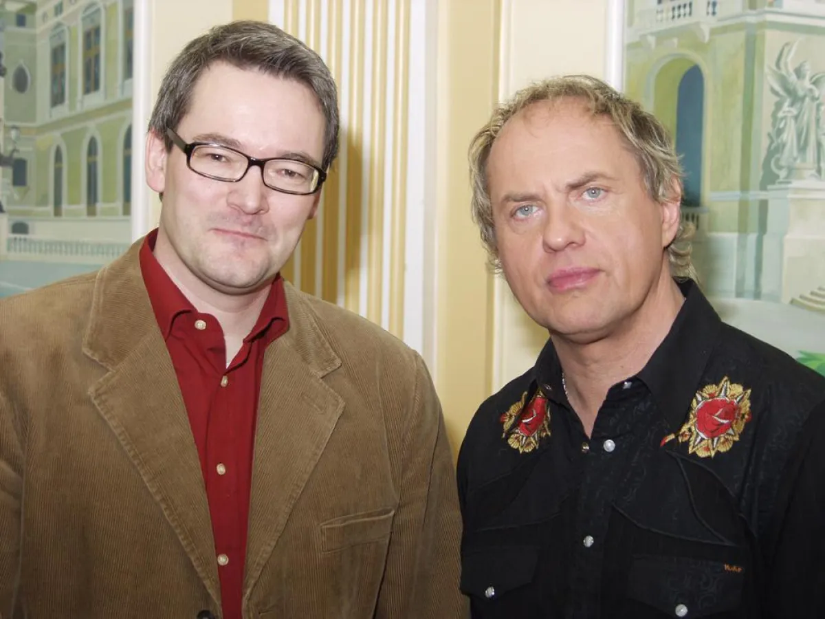 Uwe Ochsenknecht und clixoom-Moderator Christoph Krachten