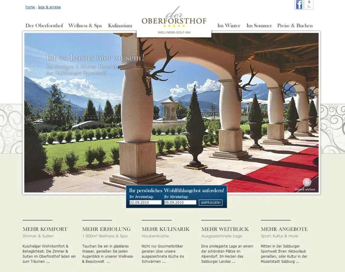 Webseite Oberforsthof