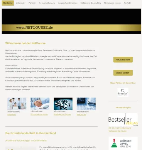 Start des Unternehmensportals NetCourse Bild: Start des Unternehmensportals NetCourse