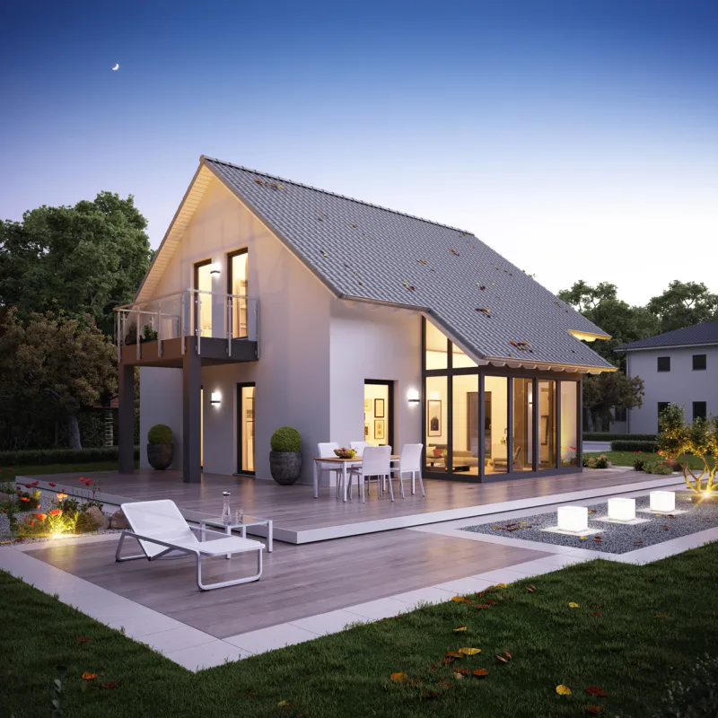 massa-Einfamilienhaus. Die Ausbauhaus-Variante LifeStyle 14.04 S. (© massa haus)