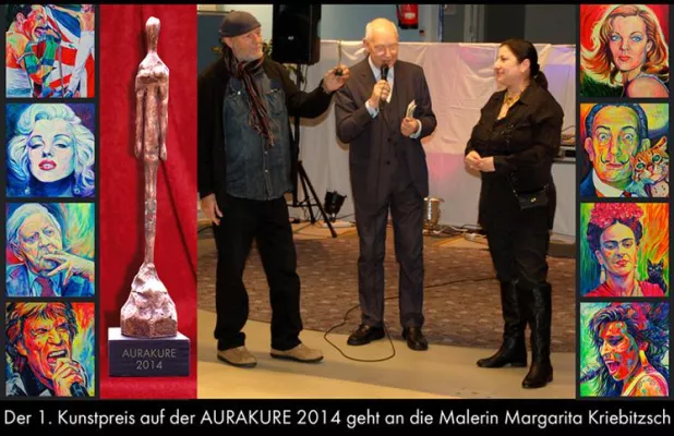 Der 1. Kunstpreis der Ausstellung 6. AURAKURE 2014 in Hamburg ging an Margarita Kriebitzsch Bild: Der 1. Kunstpreis der Ausstellung 6. AURAKURE 2014 in Hamburg ging an Margarita Kriebitzsch