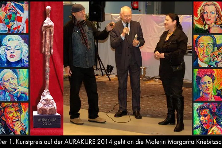Der 1. Kunstpreis der Ausstellung 6. AURAKURE 2014 in Hamburg ging an Margarita Kriebitzsch Bild: Der 1. Kunstpreis der Ausstellung 6. AURAKURE 2014 in Hamburg ging an Margarita Kriebitzsch