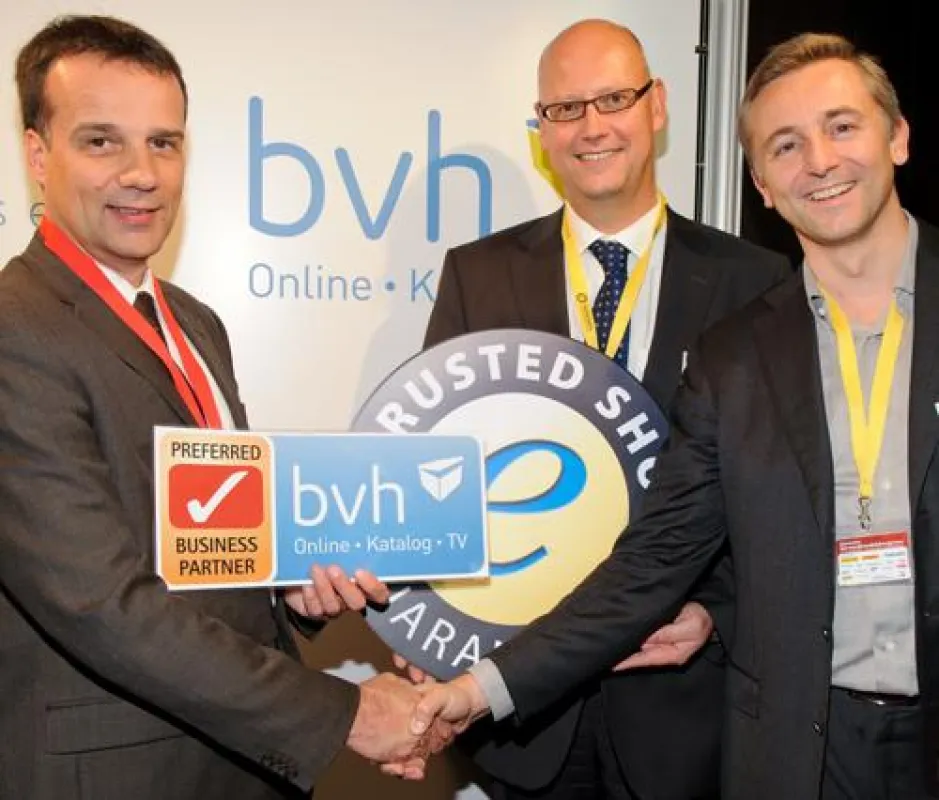 v.l.n.r. Christoph Wenk-Fischer (bvh), Thomas Karst (Trusted Shops), Jean-Marc Noël (Trusted Shops)