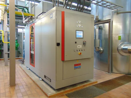 Bild: SOKRATHERM präsentiert auf der Hannover Messe ein neues BHKW-Kompaktmodul mit besonders hohem Wirkungsgrad