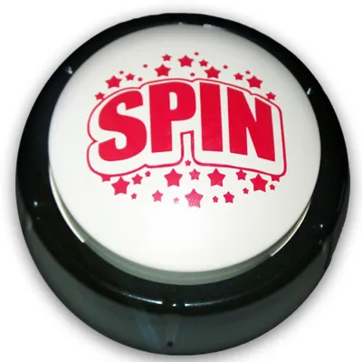 Bild: Spin-Button - Neuartige Laser-Maus in Form eines Buzzers mit LED-Lichteffekten und 3 frei belegbaren Tasten.
