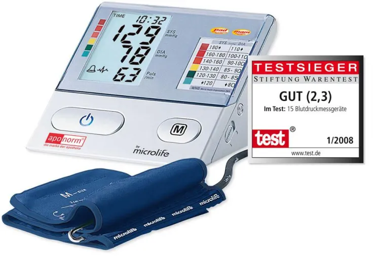 Bild: STIFTUNG WARENTEST - Blutdruckmessgerät aus der Apotheke ist Testsieger
