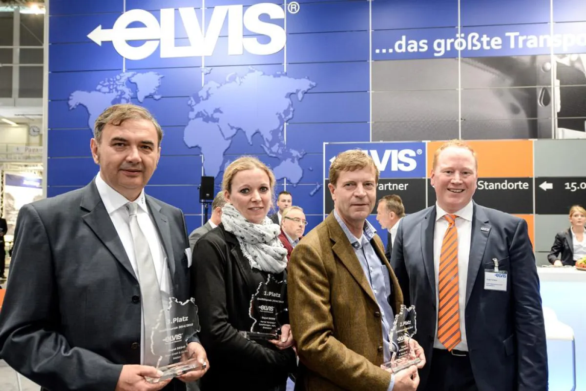 Die Preisträger des ELVIS Qualitätsawards auf der transport logistic in München