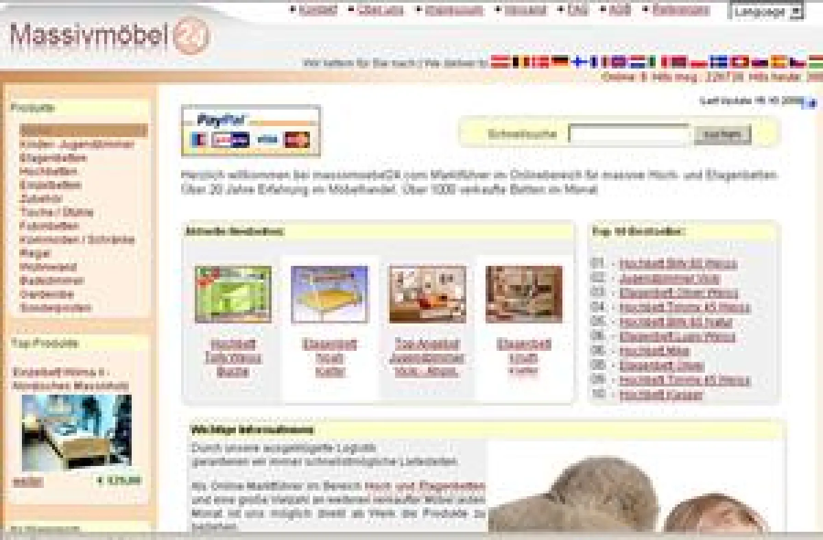 Massivmoebel24.com - Ein Jahr erfolgreich im Web vertreten.