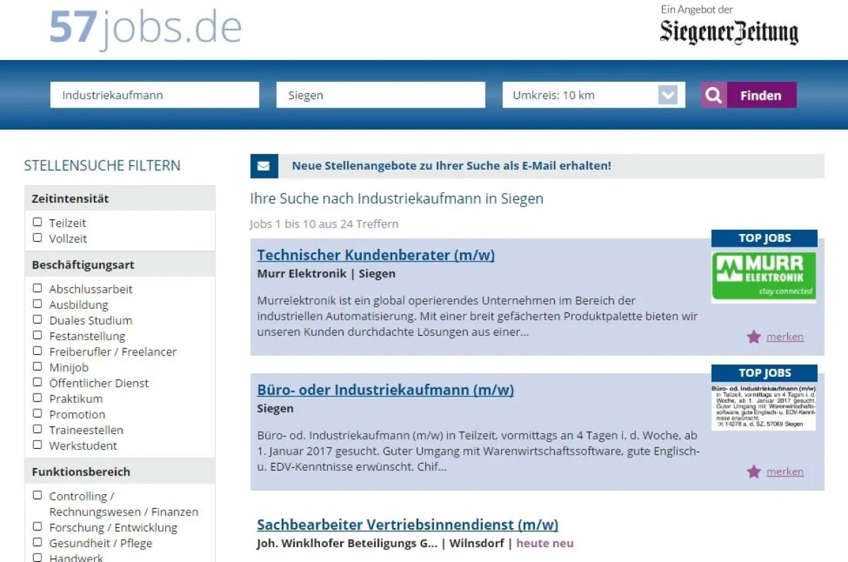 Mit www.57jobs.de können Arbeitnehmer ihre Karriere in Südwestfalen vorantreiben.