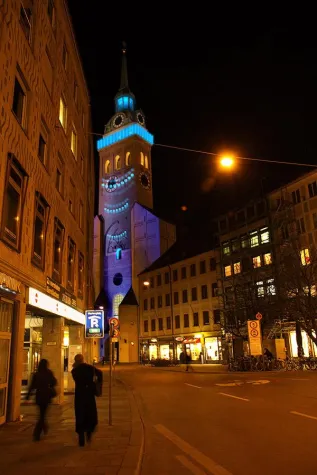 Bild: Münchner LichtGlockenKlang - Licht- und Klanginstallation in München.