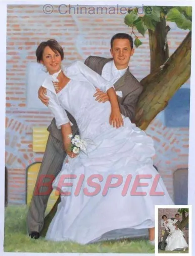 Bild: DAS unvergessliche Geschenk zum Valentinstag – ein Ölgemälde vom Lieblingsfoto als Auftragsmalerei