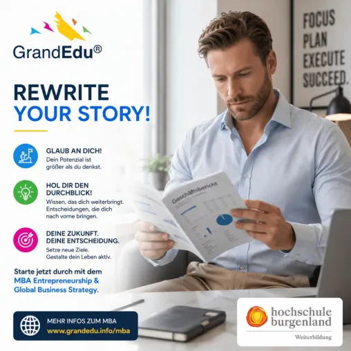 Bild: Rewrite Your Story: GrandEdu verbindet MBA-Weiterbildung mit wissenschaftlicher Sichtbarkeit (JEAGBS)