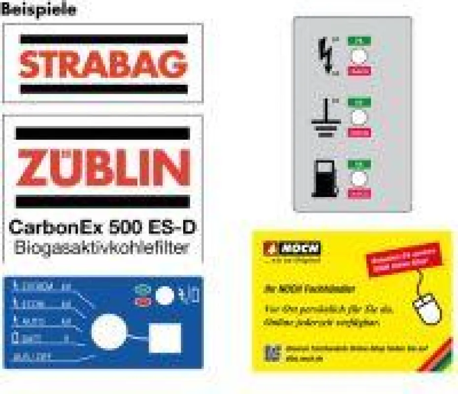 Beispielaufkleber