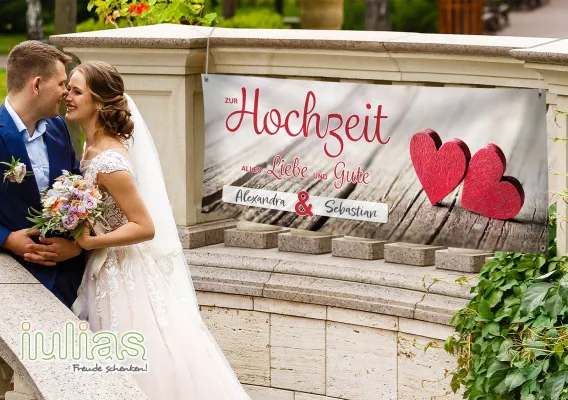 Bild: Hochzeitsbanner und Poster von iulias.de: Persönliche Deko für unvergessliche Momente