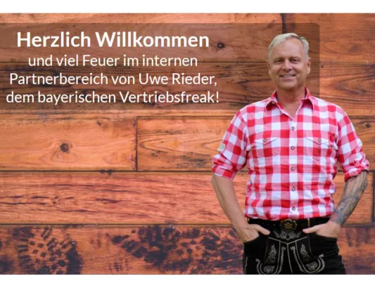 Bild: Uwe Rieder, der bayerische Vertriebsfreak, bietet Affiliates neues Partnerprogramm an!