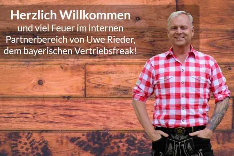 Bild: Uwe Rieder, der bayerische Vertriebsfreak, bietet Affiliates neues Partnerprogramm an!