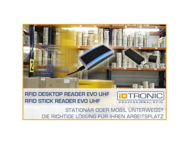 Bild: RFID Desktop Reader EVO UHF vs. RFID Stick Reader EVO UHF