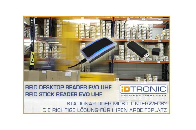Bild: RFID Desktop Reader EVO UHF vs. RFID Stick Reader EVO UHF