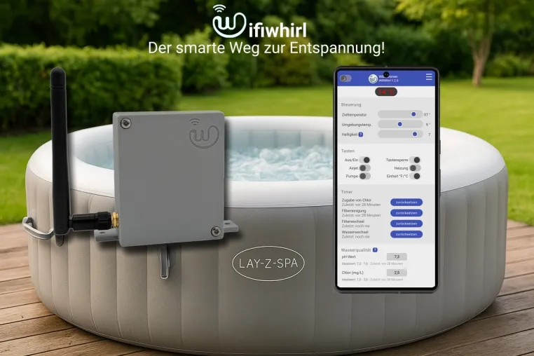 WifiWhirl 1.2.0: Neue Softwareversion macht Whirlpool-Steuerung intelligenter und sparsamer Bild: WifiWhirl 1.2.0: Neue Softwareversion macht Whirlpool-Steuerung intelligenter und sparsamer