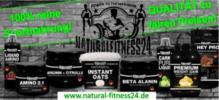 Natural-Fitness24 startet mit eigener Sportnahrung Bild: Natural-Fitness24 startet mit eigener Sportnahrung