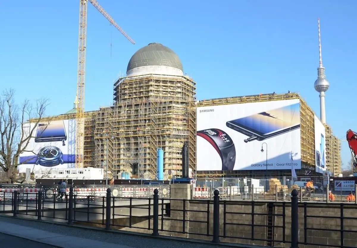 Die Schloss-Baustelle im Januar 2018 (Foto: Gritt Ockert)
