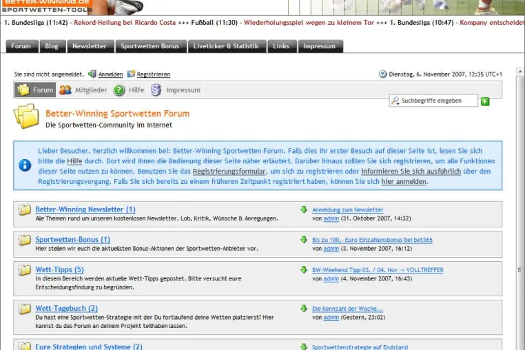 Erfolgreicher Start der neuen Sportwetten-Community auf Better-Winning.de Bild: Erfolgreicher Start der neuen Sportwetten-Community auf Better-Winning.de