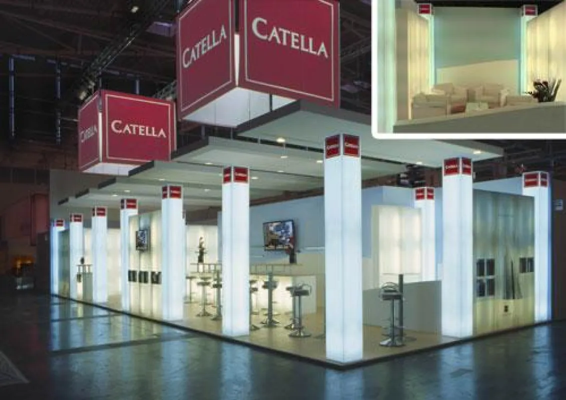 Messestand inkl. Lounge für die Catella Property Group